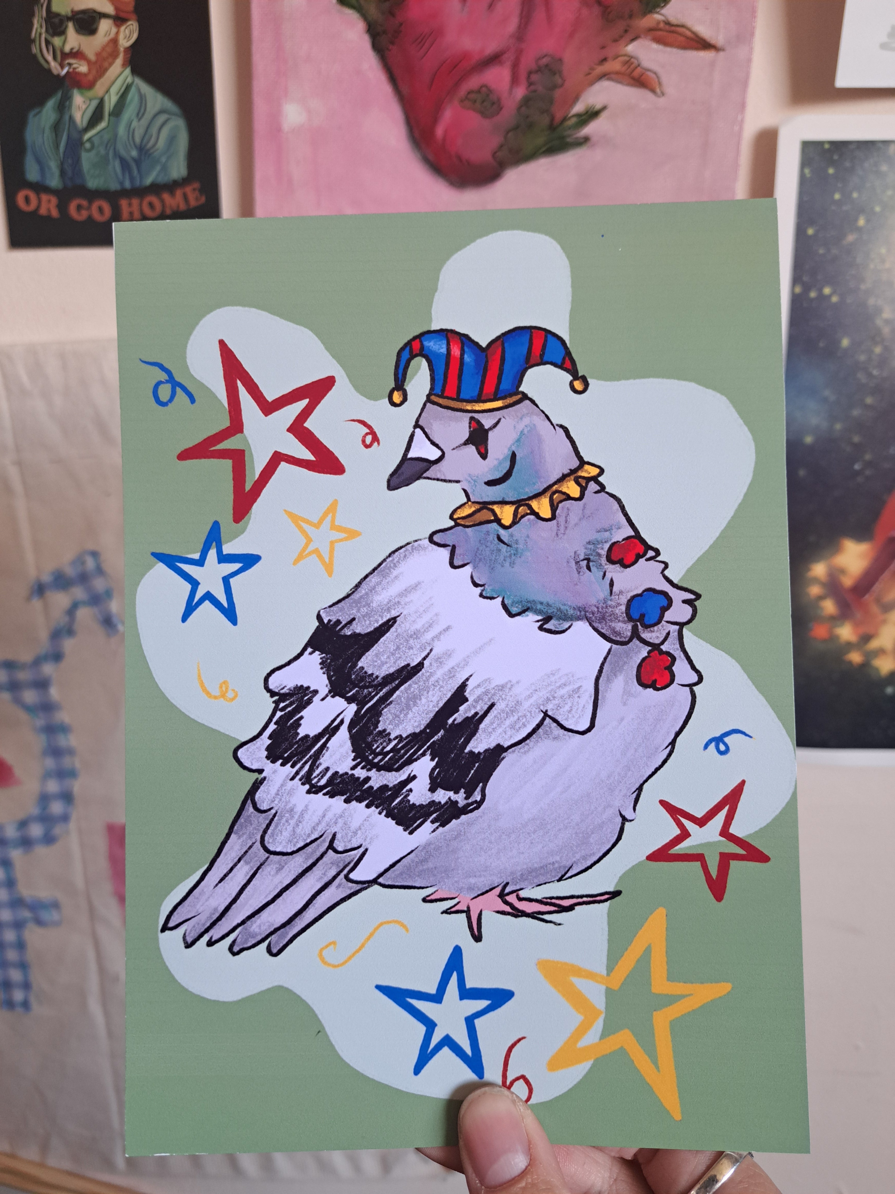 Jester pigeon print
