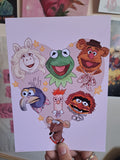 The Muppets heart print