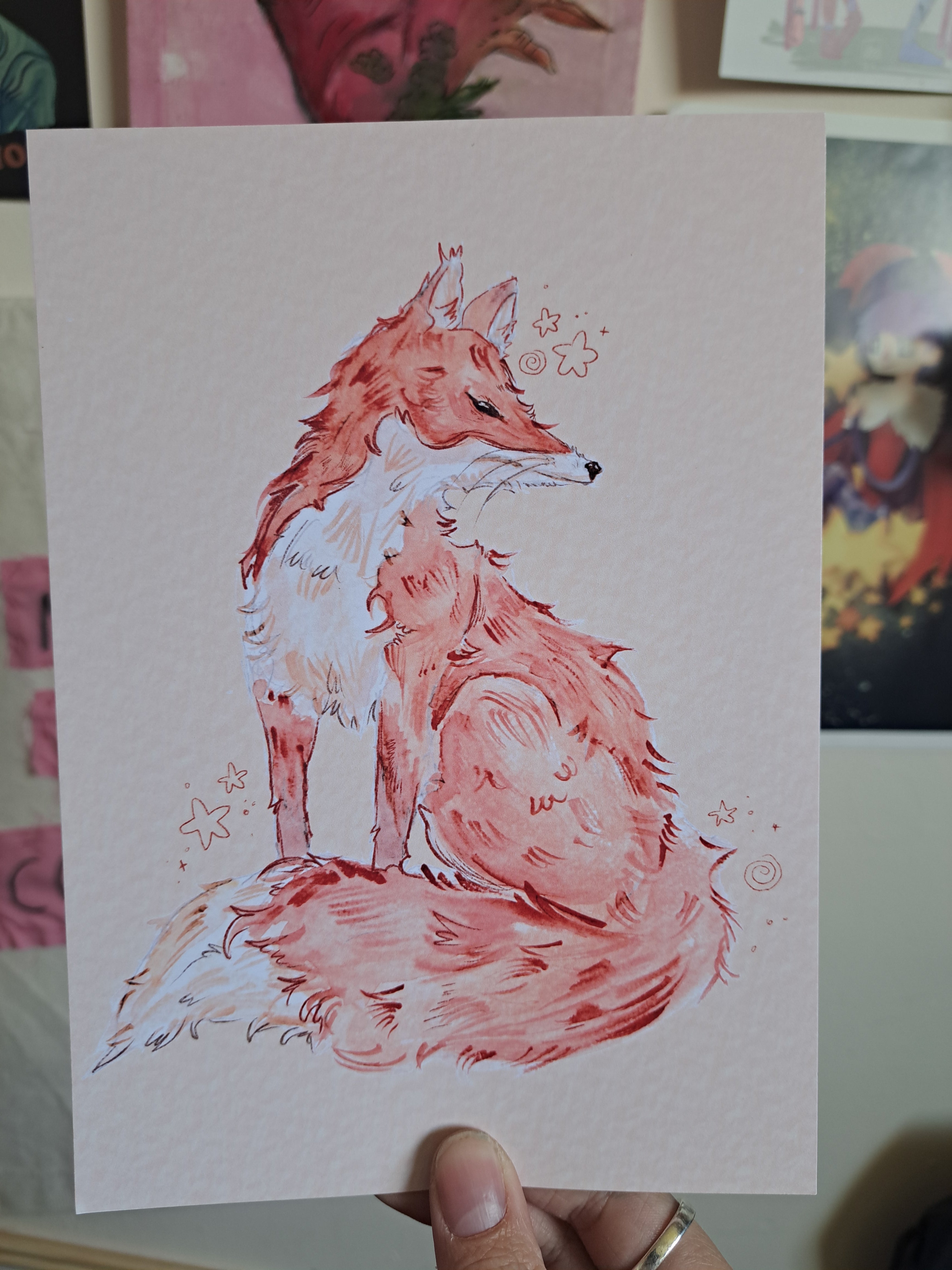 Watercolour fox print