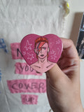 David Bowie heart badge