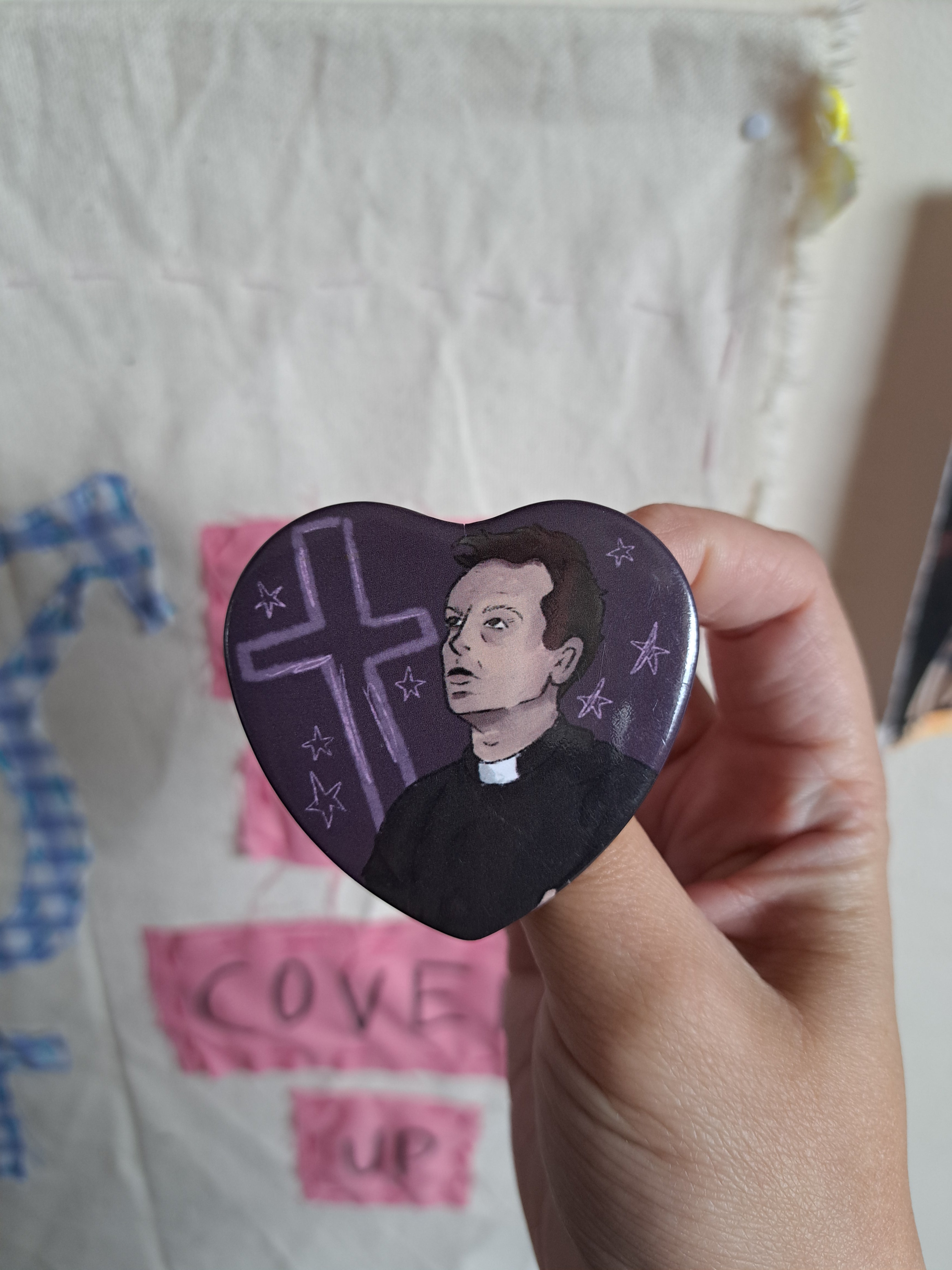 Hot Priest hear badge