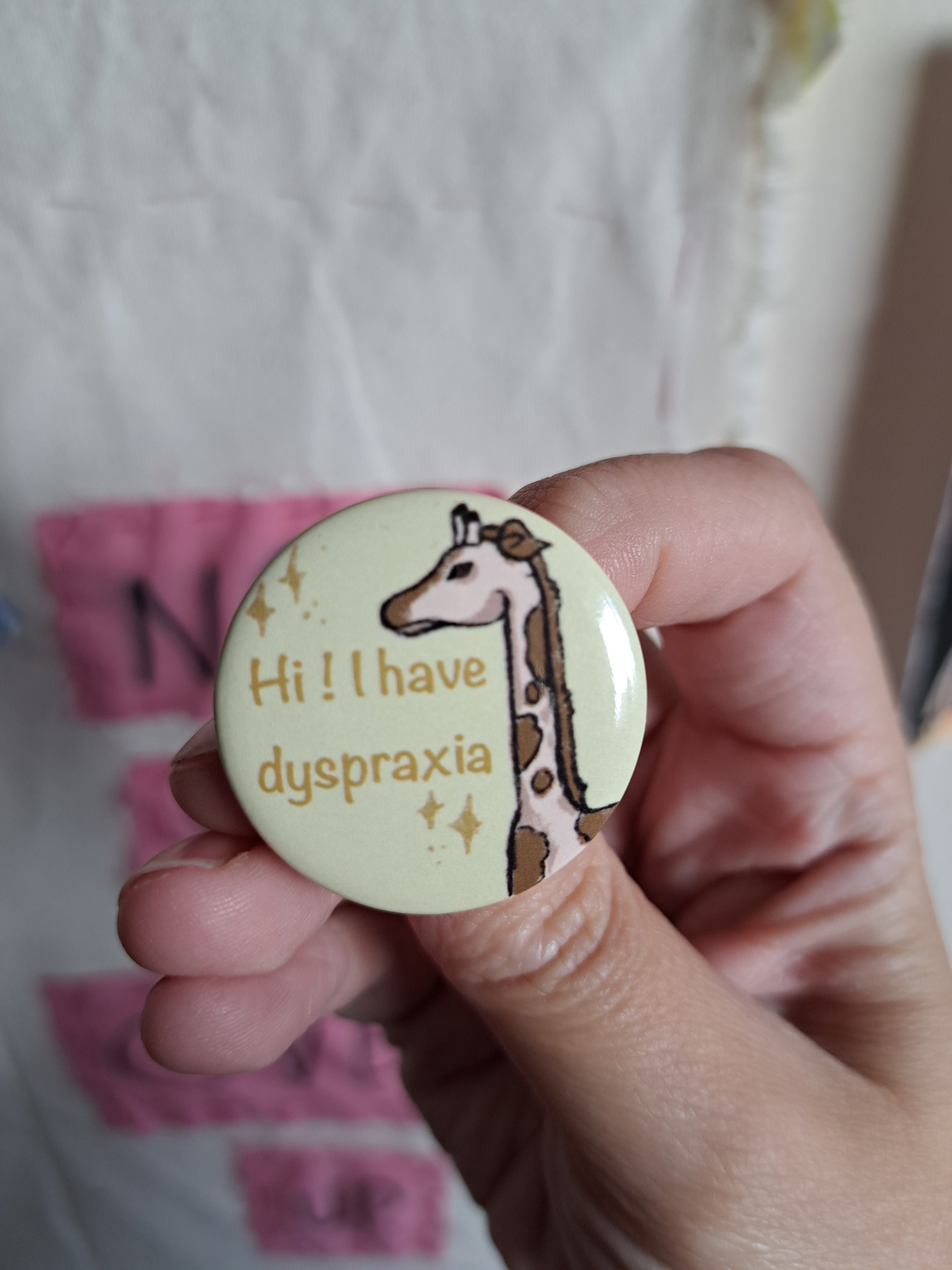 Dyspraxia badge