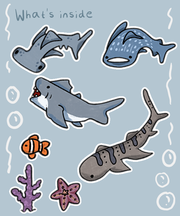 Shark sticker pack